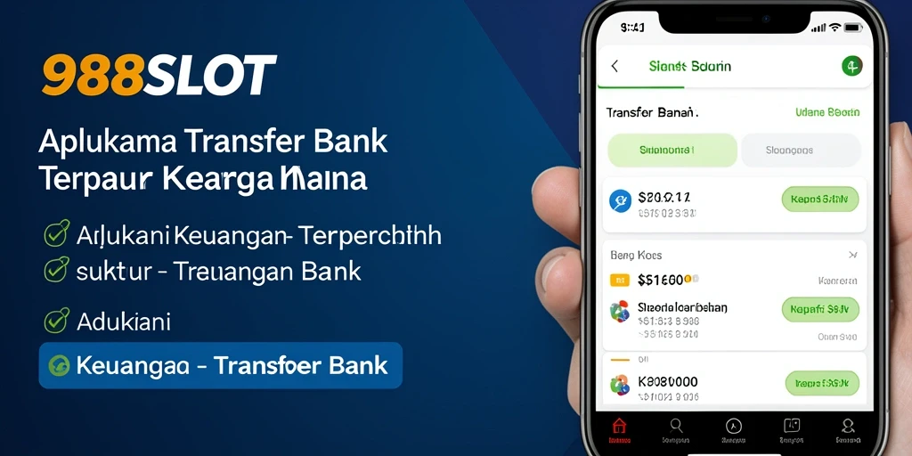 Antarmuka aplikasi 988SLOT untuk transfer bank yang user-friendly.