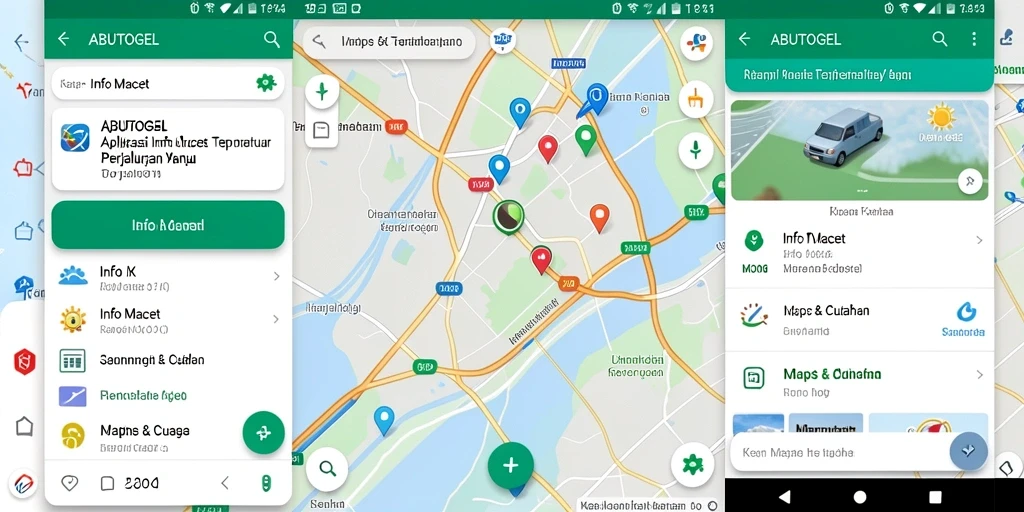 Antarmuka ABUTOGEL menampilkan informasi kemacetan secara jelas dan informatif.