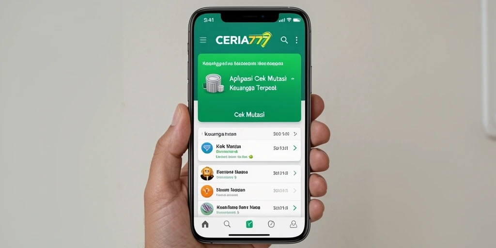 Tampilan antarmuka CERIA777 untuk cek mutasi yang user-friendly.