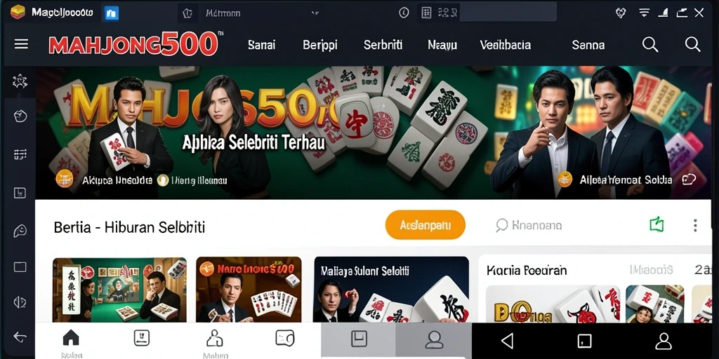 Tampilan antarmuka MAHJONG500 yang menarik dan informatif