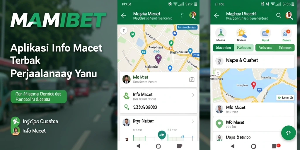 Antarmuka MAMIBET menampilkan informasi lalu lintas dan cuaca secara real-time.