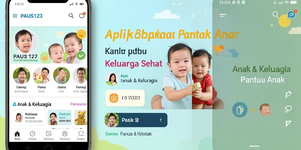 Tampilan antarmuka PAUS123 yang intuitif untuk memantau anak.