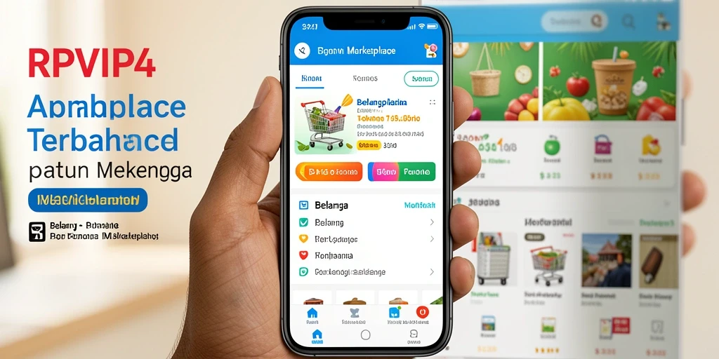 Tampilan antarmuka pengguna RPVIP4 yang sederhana dan efektif untuk berbelanja.
