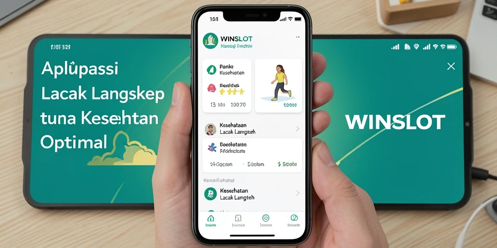 Tampilan antarmuka utama WINSLOT dengan fitur pelacakan langkah.